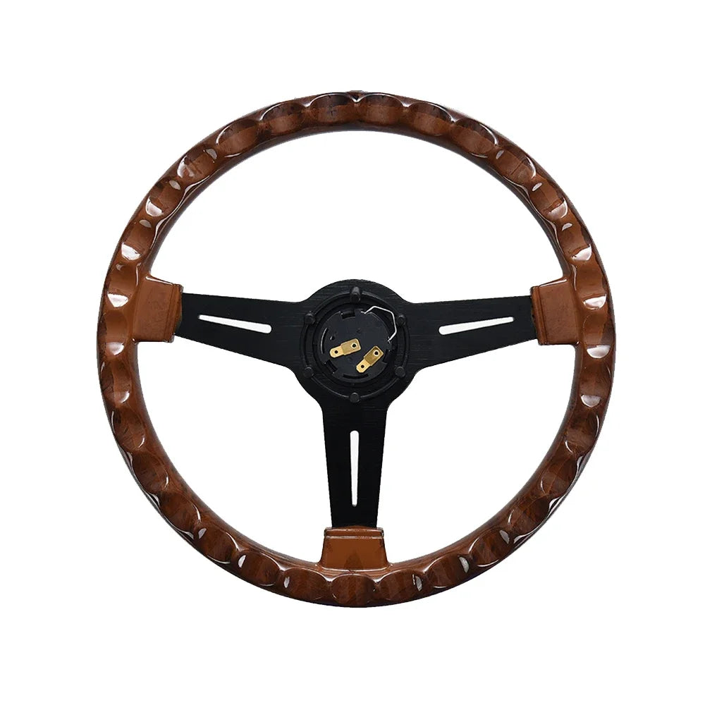 Nardi 14 Inch Wood Grain Racing Steering Wheel 350Mm ND Retro Deep Corn Drifting Sport Steering Wheels with Logo Universal