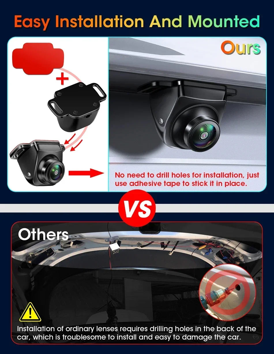 AHD 1080P 170 Degree Rear View Camera Night Vision Fisheye Lens Reverse Camera IP68 Waterproof Universal Parking Cam