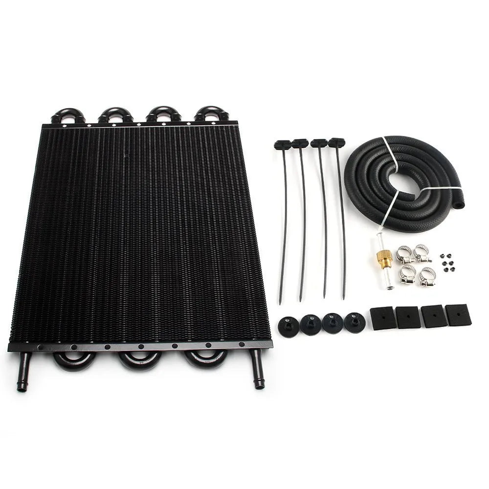 2 Row 4 Row 6 Row 8 Row 10Row 16Row Universal Remote Transmission Oil Cooler Auto-Manual Radiator Converter Aluminum Kit