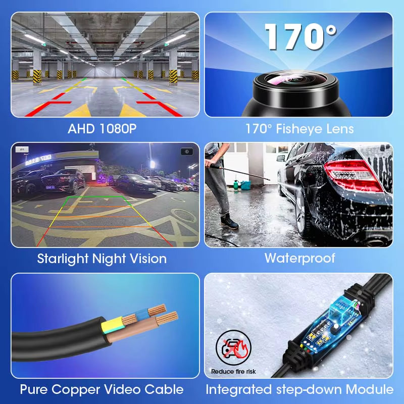 170° AHD 1080P Night Vision Adjustable Fisheye Lens Rear View Camera for Opel Astra HJ Corsa D Vectra C Zafira B Chevrolet Buick