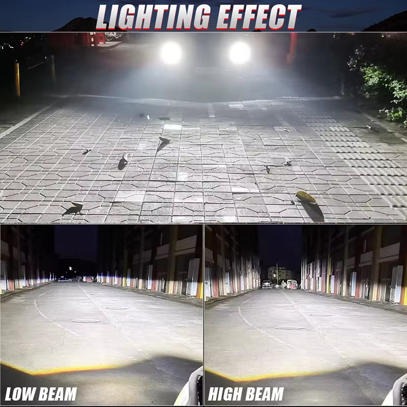 2X H7 H11 HB3 LED Headlights Mini Projector Lens 9005 9006 HB4 H8 H9 30PCS CSP CHIPS High Low Beam Canbus Error Free Turbo Lamps