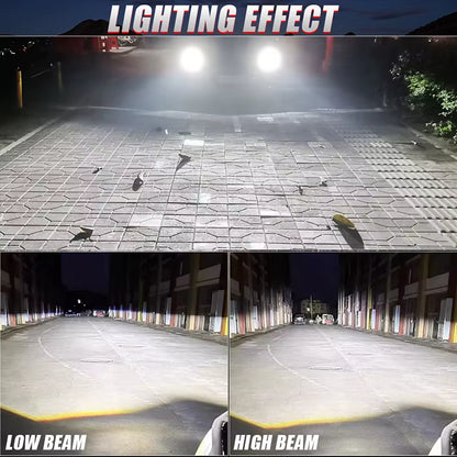 2X H7 H11 HB3 LED Headlights Mini Projector Lens 9005 9006 HB4 H8 H9 30PCS CSP CHIPS High Low Beam Canbus Error Free Turbo Lamps