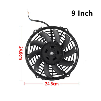 Universal 7/9/10/12/14/16 Inches 12V 80W 2100RPM Car Air Conditioning Electronic Radiator Cooling Fan Blade Electric Cool Kit