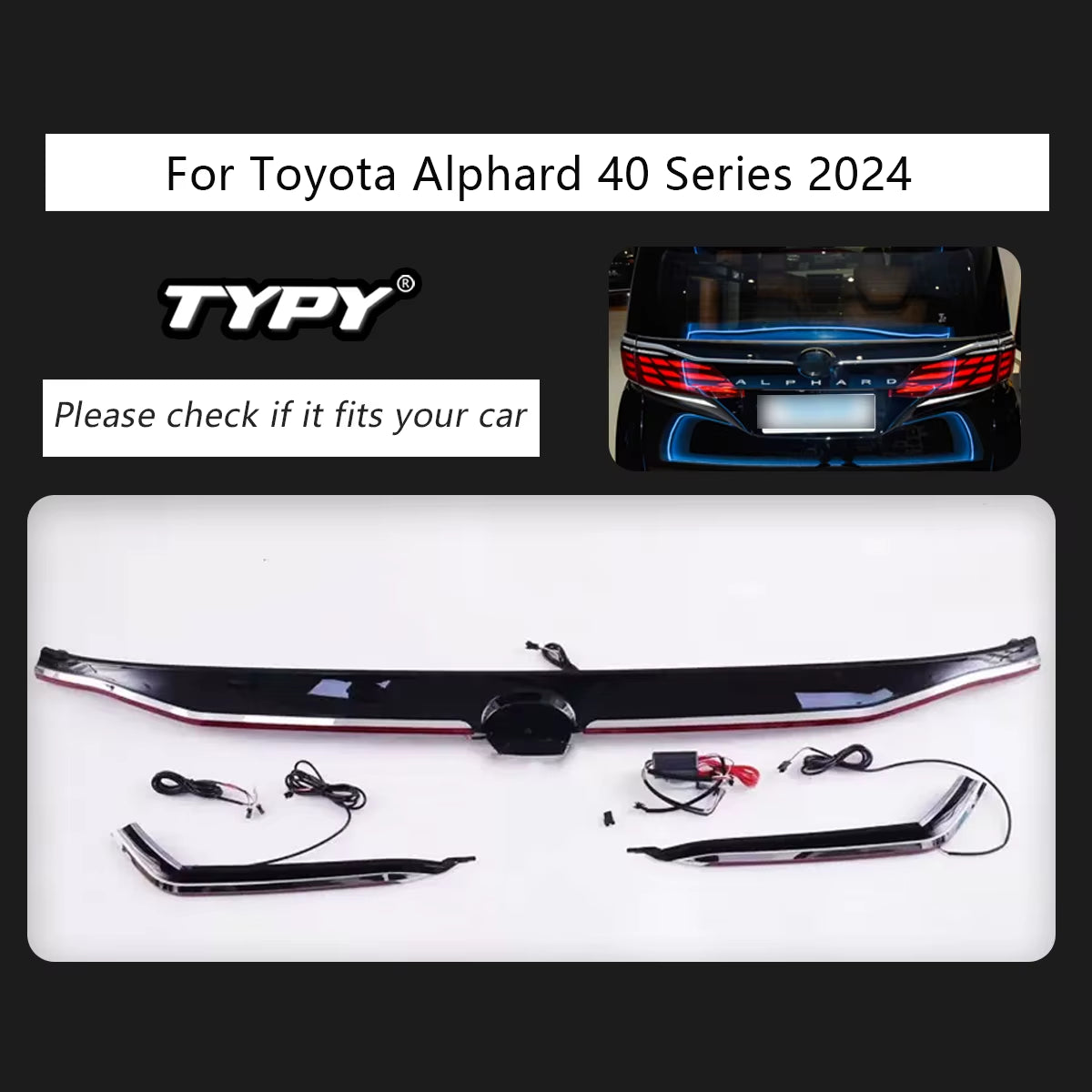 Car Light for Toyota Alphard 40 Series 2024 Taillight LED Projetor Tail Lamp Daytime Running Light Automotive Accessories