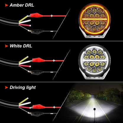 Super Bright 6.5 Inch round LED Work Light for Offroad Pick-Up Truck ATV UTV 4WD 4X4 Led Driving Light DRL Turn Signal
