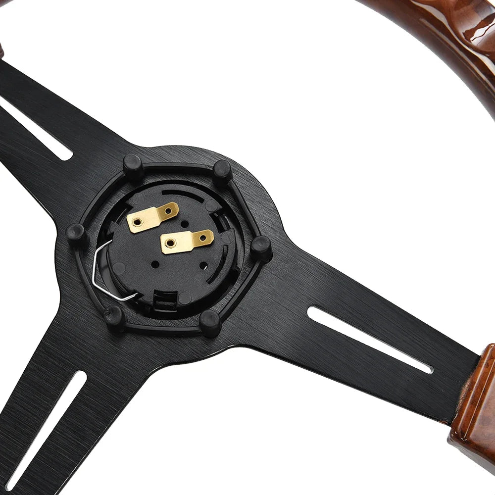 Nardi 14 Inch Wood Grain Racing Steering Wheel 350Mm ND Retro Deep Corn Drifting Sport Steering Wheels with Logo Universal