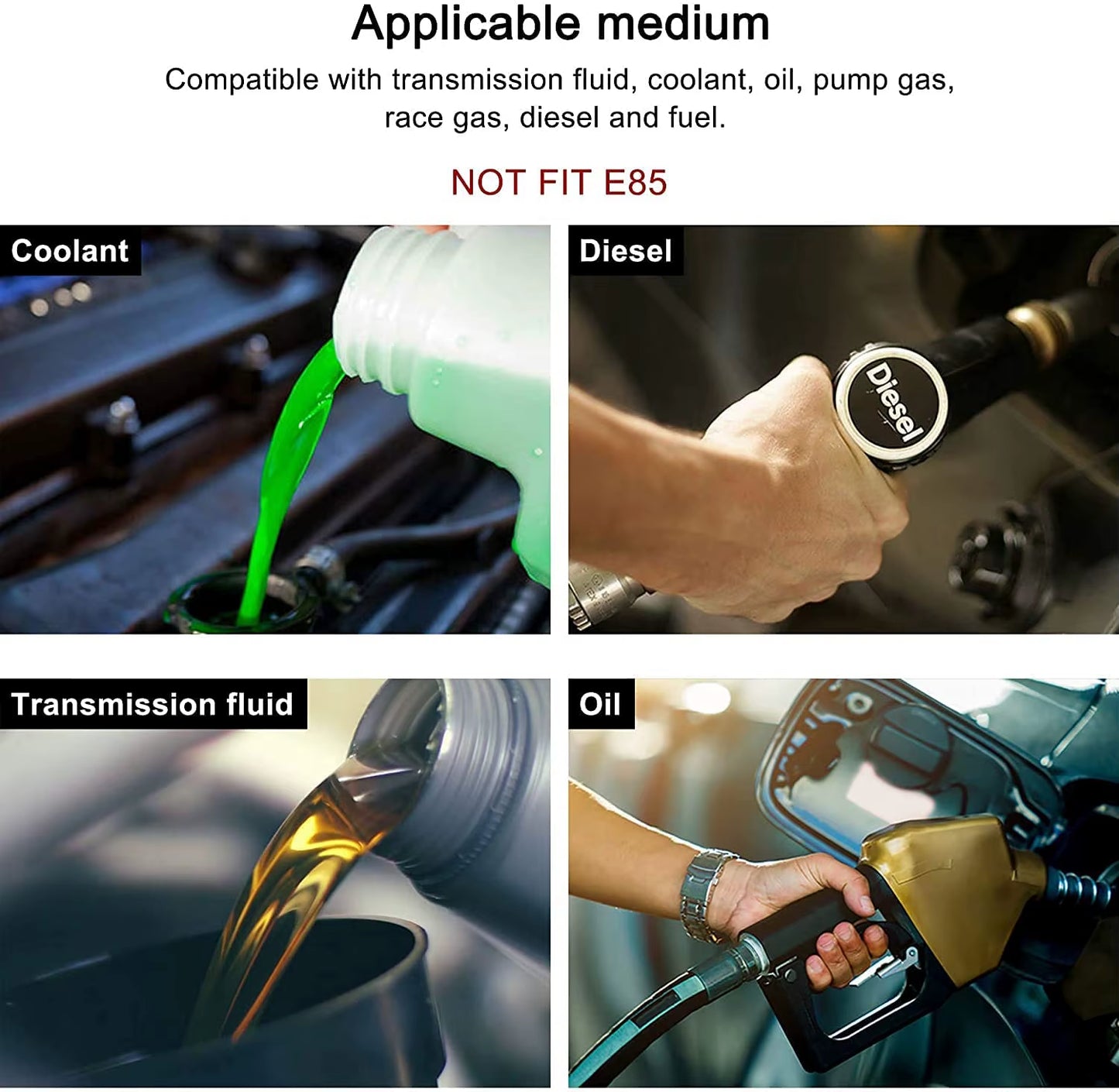 3M AN6/AN8/AN10 CPE Oil Fuel Fittings Hose End 0+45+90+180 Degree Oil Adaptor Kit AN6 Braided Oil Fuel Hose Line with Clamps
