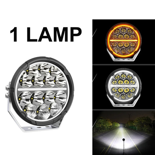 Super Bright 6.5 Inch round LED Work Light for Offroad Pick-Up Truck ATV UTV 4WD 4X4 Led Driving Light DRL Turn Signal