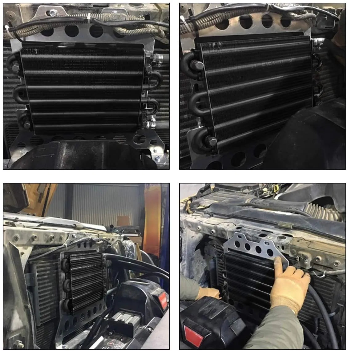 2 Row 4 Row 6 Row 8 Row 10Row 16Row Universal Remote Transmission Oil Cooler Auto-Manual Radiator Converter Aluminum Kit