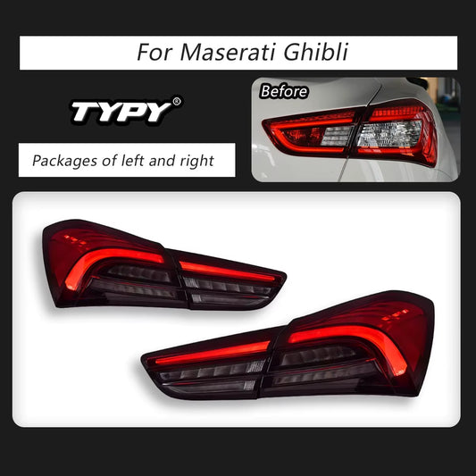 LED Tail Lamps for Maserati Ghibli 2014-2022 Upgrade Rear Tail Lights Assembly DRL Day Running Light Turn Signal Car Accessories