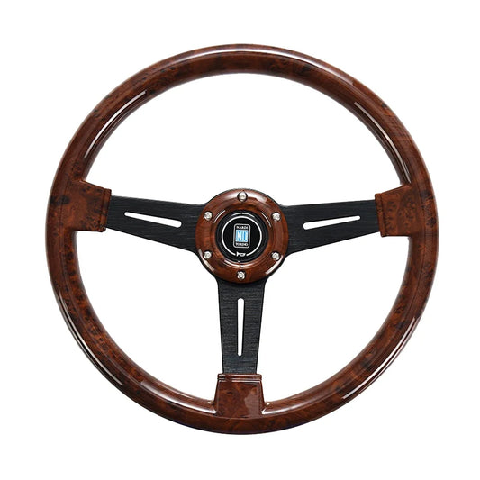 Nardi 14 Inch Wood Grain Racing Steering Wheel 350Mm ND Retro Deep Corn Drifting Sport Steering Wheels with Logo Universal