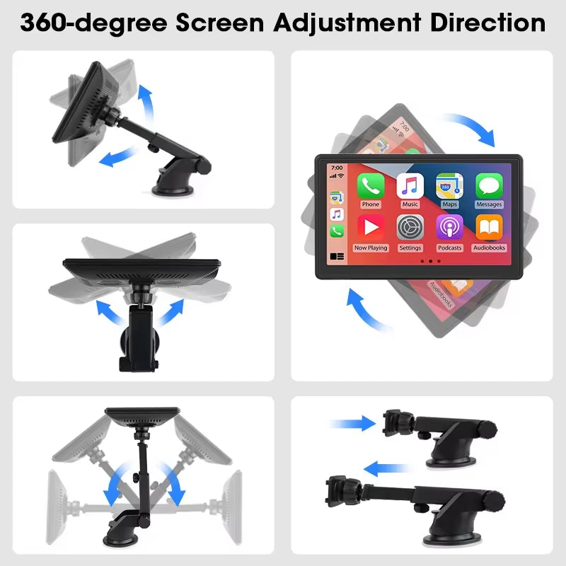 10.26'' Car Monitor Dash Cam 4K Car Mirror Video Player Wireless Carplay Android Auto GPS Multimedia Rearview Camera Dashboard