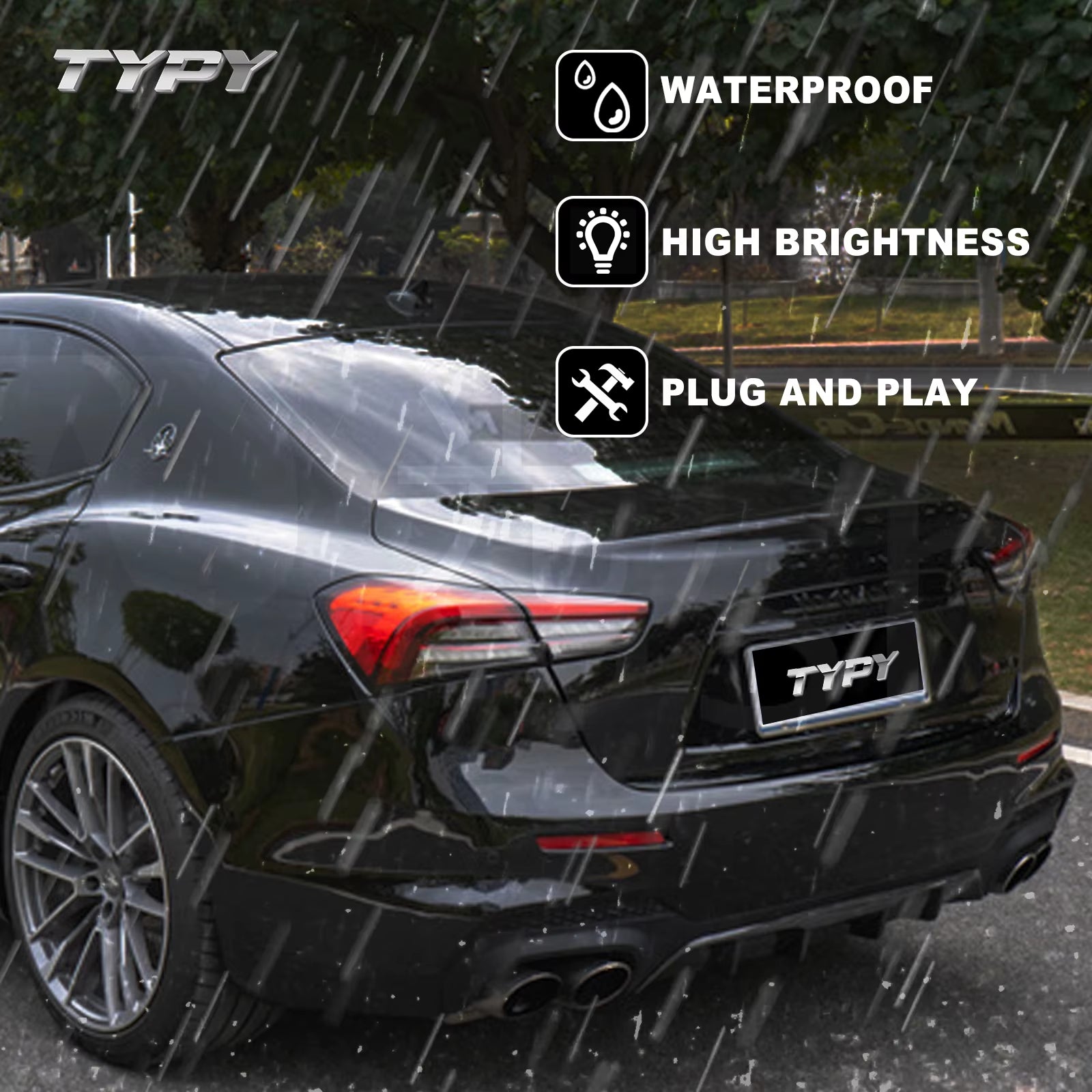 LED Tail Lamps for Maserati Ghibli 2014-2022 Upgrade Rear Tail Lights Assembly DRL Day Running Light Turn Signal Car Accessories