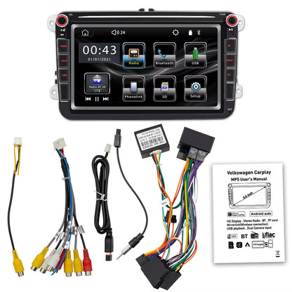 for Volkswagen 9" IPS Car MP5 Player AUX FM AM Mirrorlink Car Radio USB BT Wired Carplay Android Auto Vehicle Player 9083C