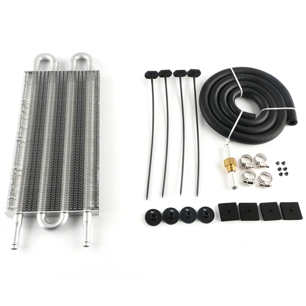 2 Row 4 Row 6 Row 8 Row 10Row 16Row Universal Remote Transmission Oil Cooler Auto-Manual Radiator Converter Aluminum Kit