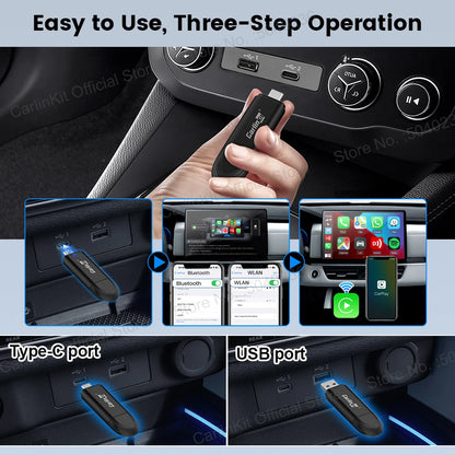 New  Mini 5 SE Wireless Carplay Adapter for Iphone 5.8Ghz Wifi BT Fast Stable Connect for Spotify Waze Split Screen Box
