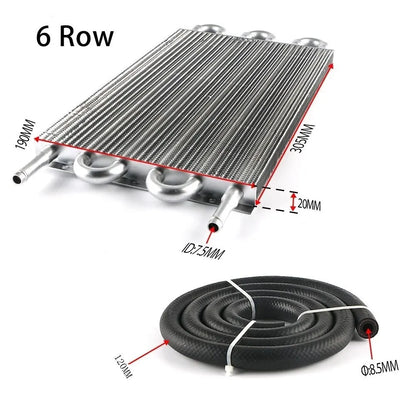 2 Row 4 Row 6 Row 8 Row 10Row 16Row Universal Remote Transmission Oil Cooler Auto-Manual Radiator Converter Aluminum Kit